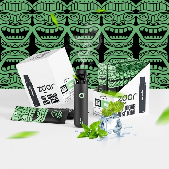 Zgar Disposable Nicotine Vapes with 3000 Puffs Capacity, 10ml Mint Flavor